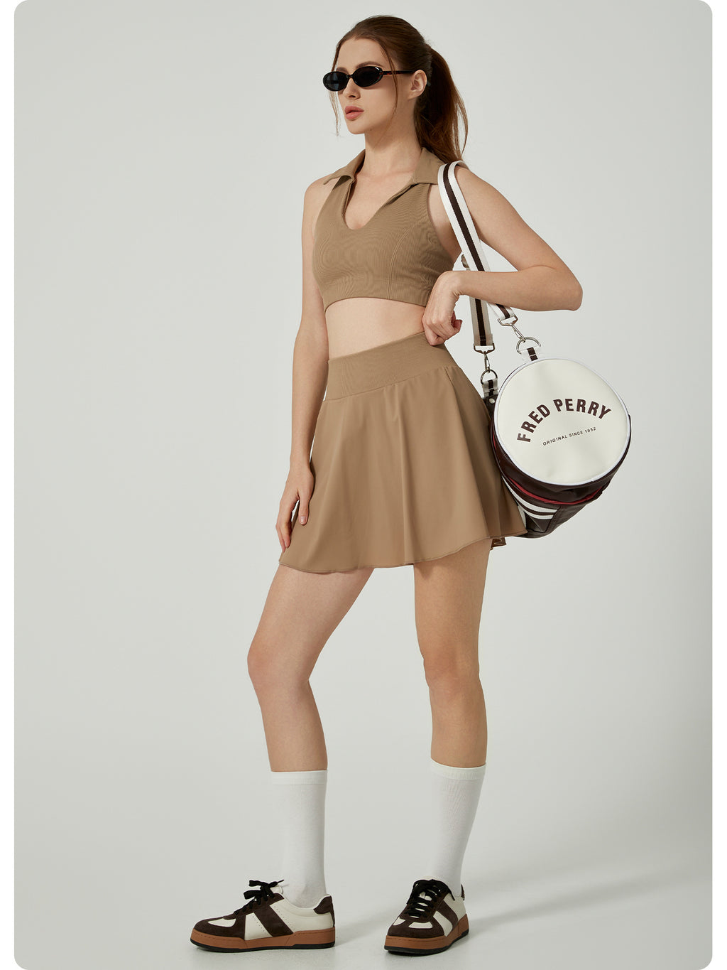 Collared Vest Skirt Set