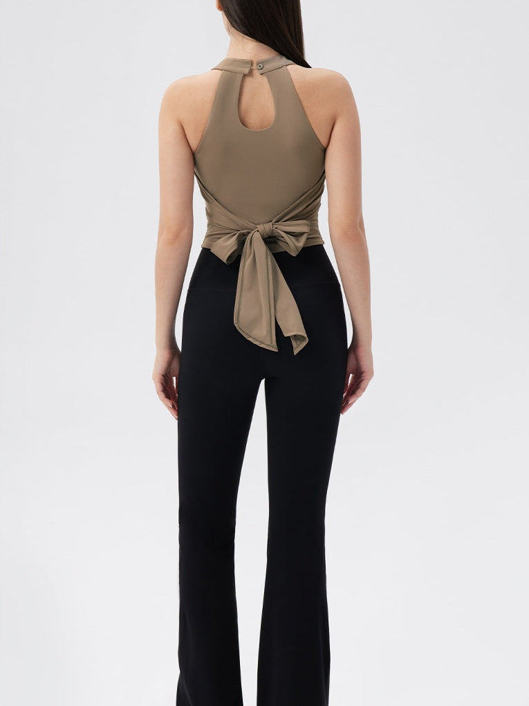 سترة يوغا مزودة بوسادة صدر برباط