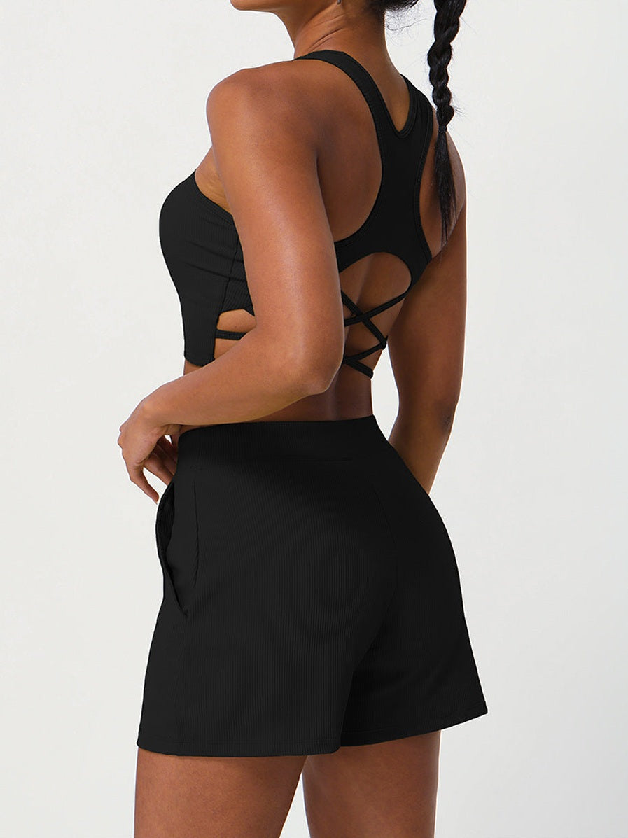 Drawstring Yoga Shorts