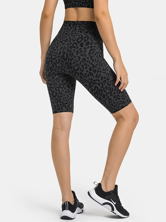 بنطال يوغا بجيوب متقاطعة على الخصر