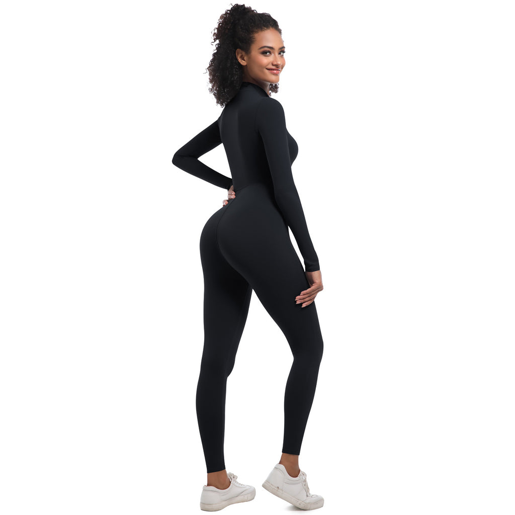 Zippered Yoga Jumpsuit
