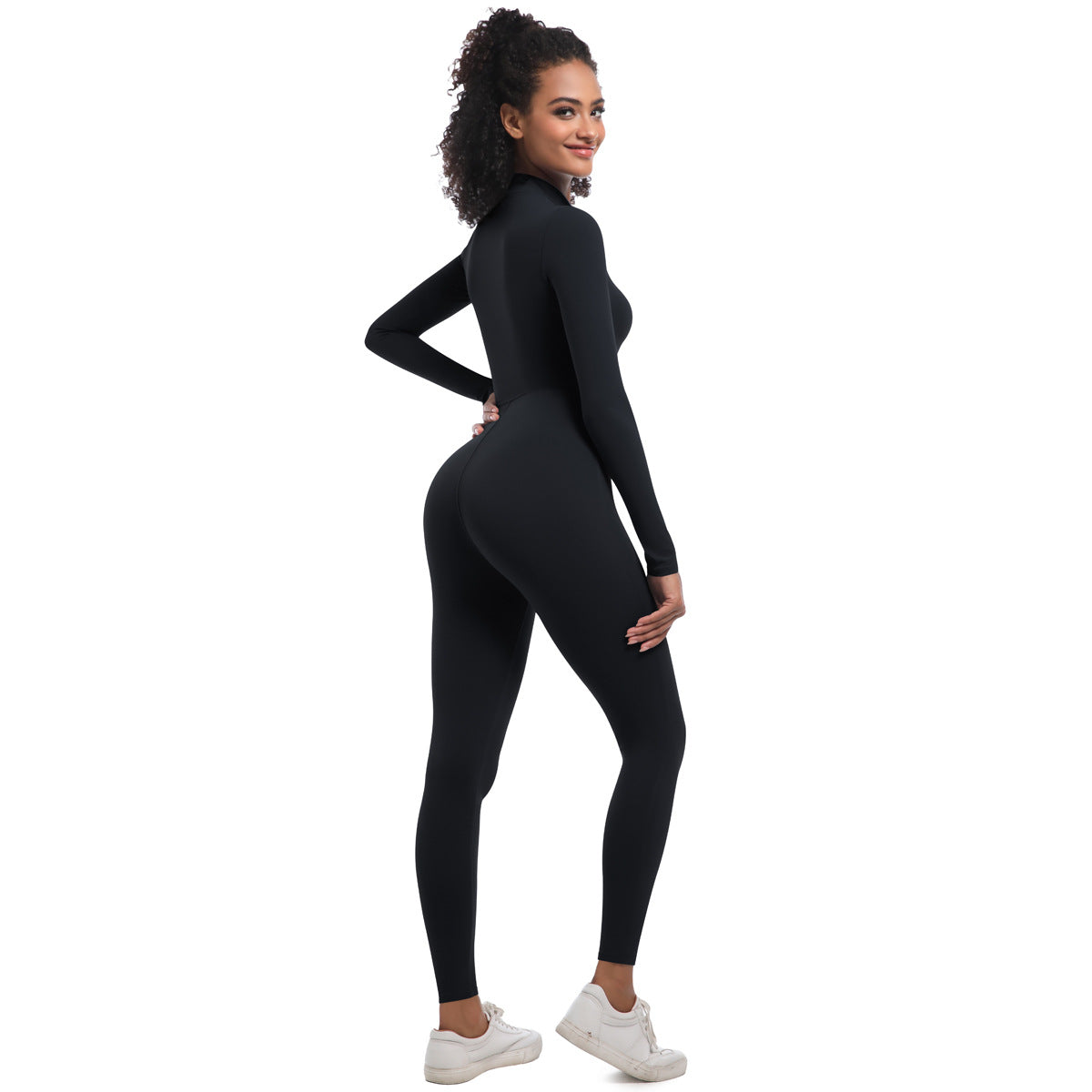 Zippered Yoga Jumpsuit