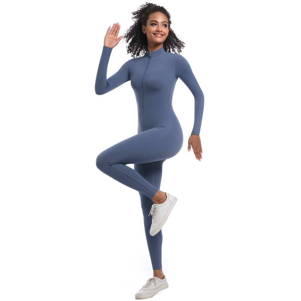 Zippered Yoga Jumpsuit