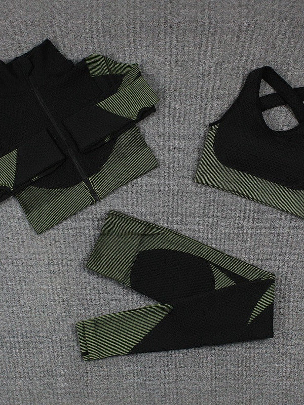 Army Green Yoga Suit