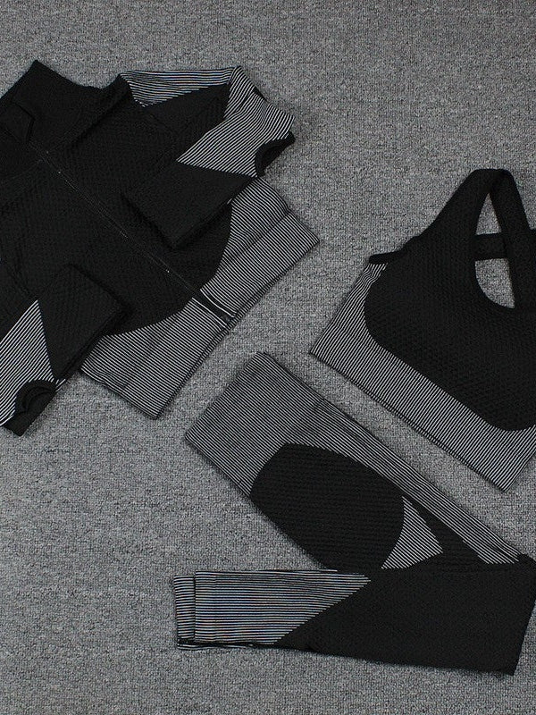 Black and White Yoga Suit