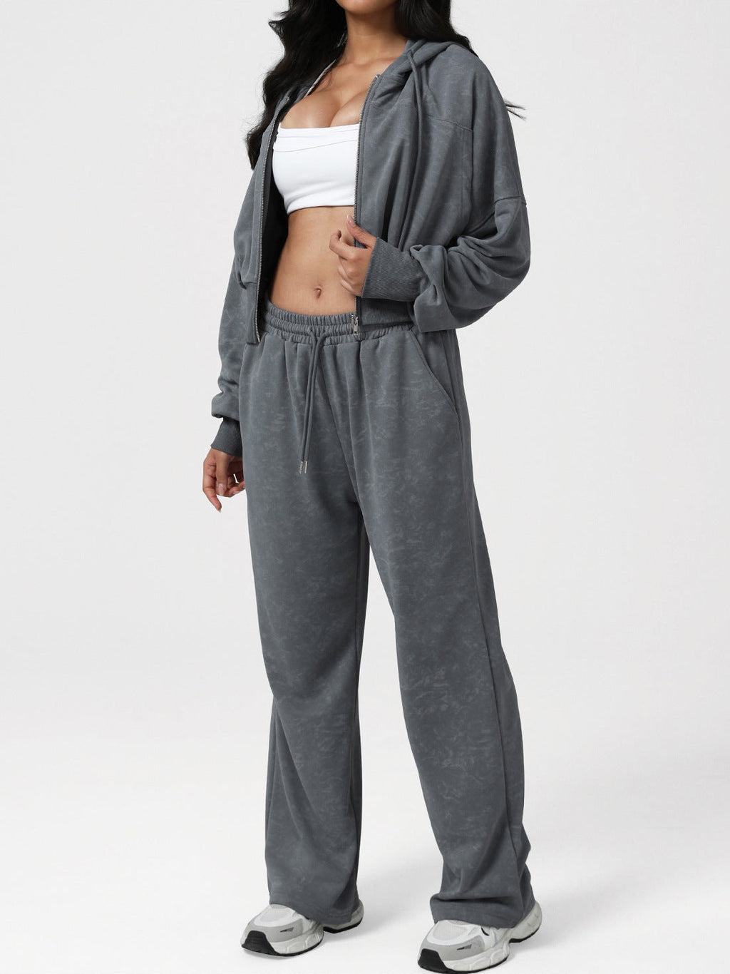 هودي قصير بسحاب