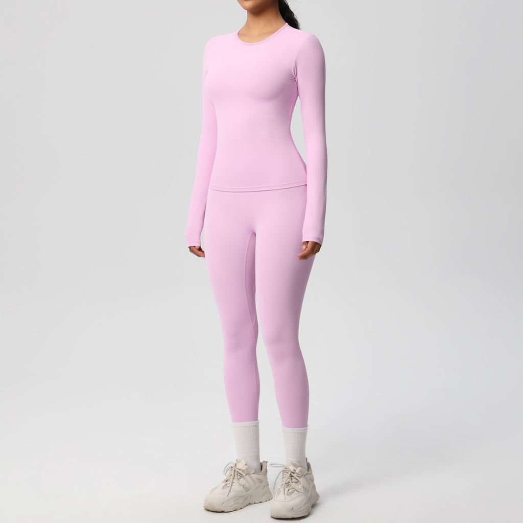 طقم يوغا بأكمام طويلة