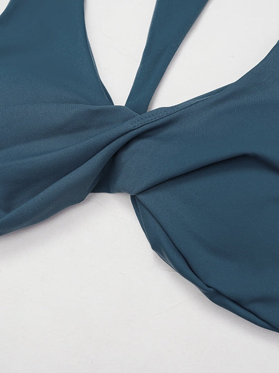 Pleated Backless Yoga Bra