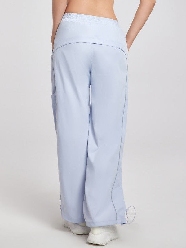 Reflective Stripe Wide Leg Pants