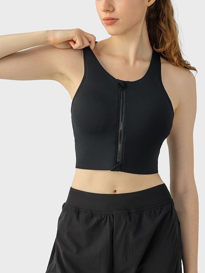 Front Zip Sports Bra