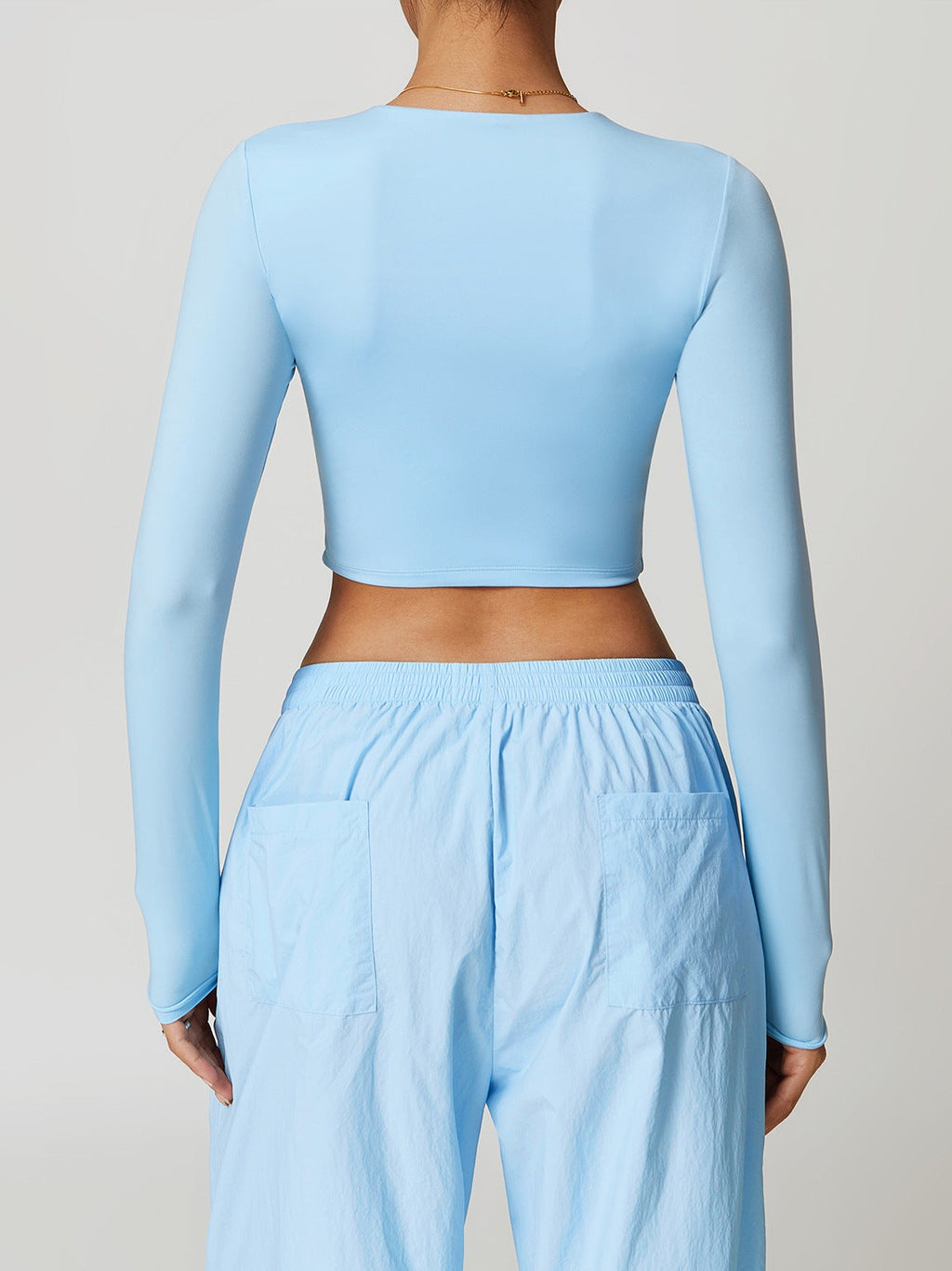 Yoga Langarm-Crop-Top