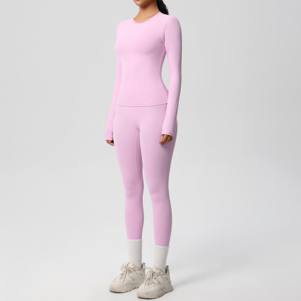 طقم يوغا بأكمام طويلة