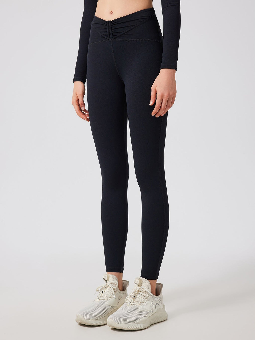 بنطال يوغا عالي الخصر بدون درزات