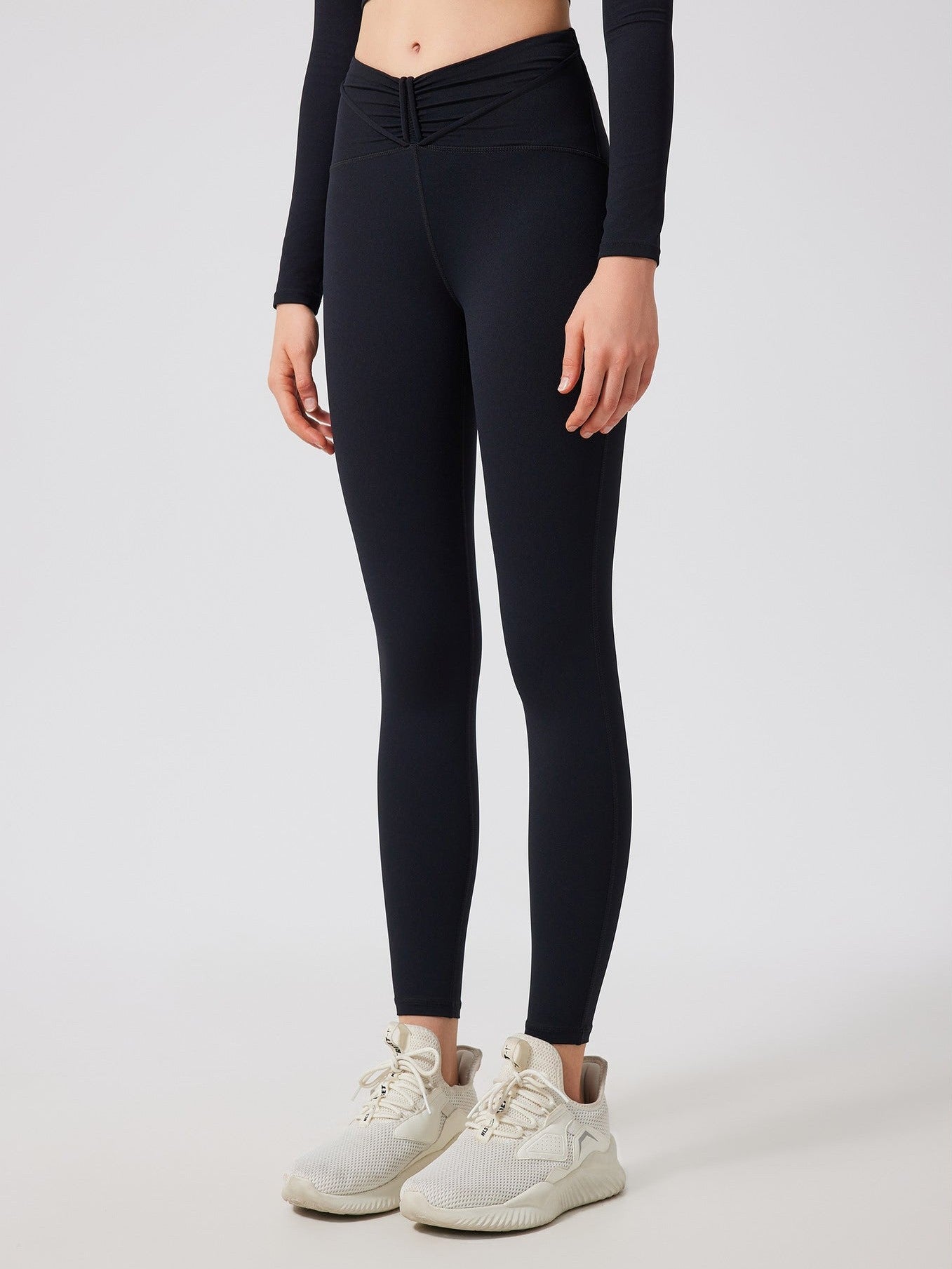 بنطال يوغا عالي الخصر بدون درزات