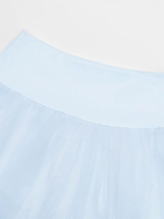 تنورة تنس عالية الخصر على شكل حرف A