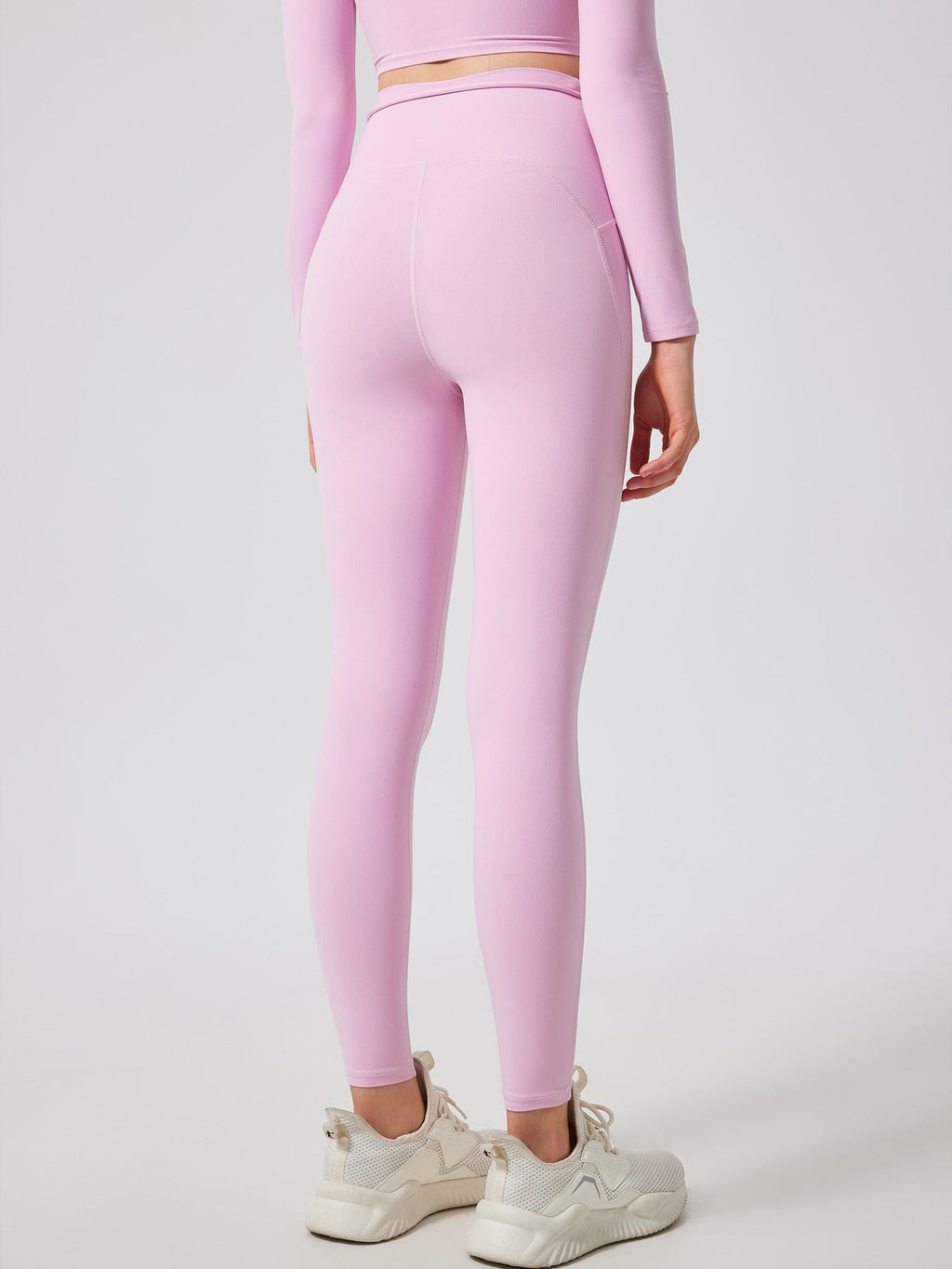 بنطال يوغا عالي الخصر بدون درزات