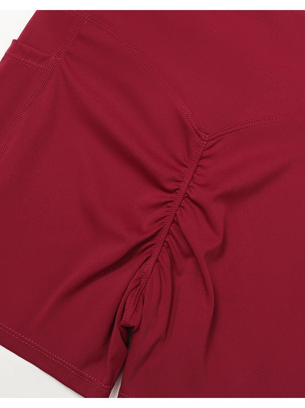 شورت يوغا بخصر متقاطع