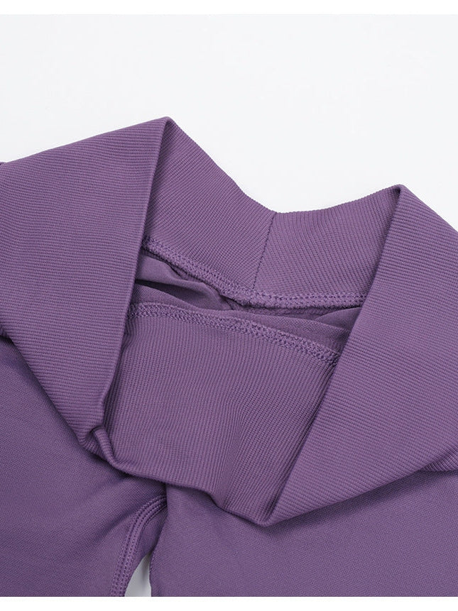 بنطال يوغا عالي الخصر بدون درزات