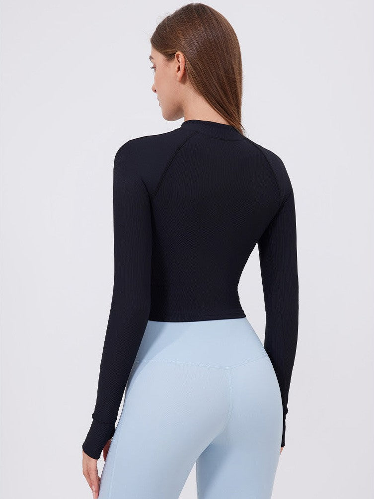 سترة بسحاب وياقة واقفة