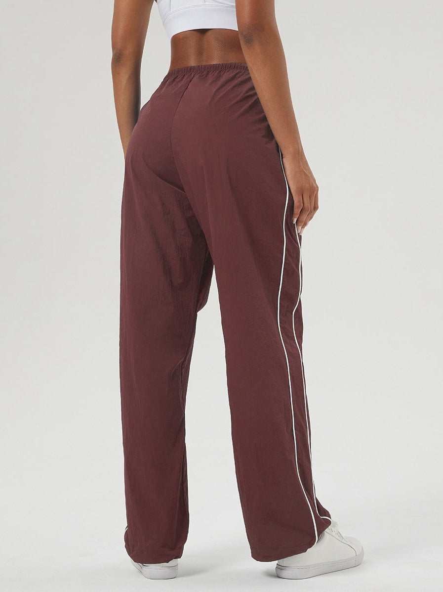 Baggy Striped Drawstring Trousers