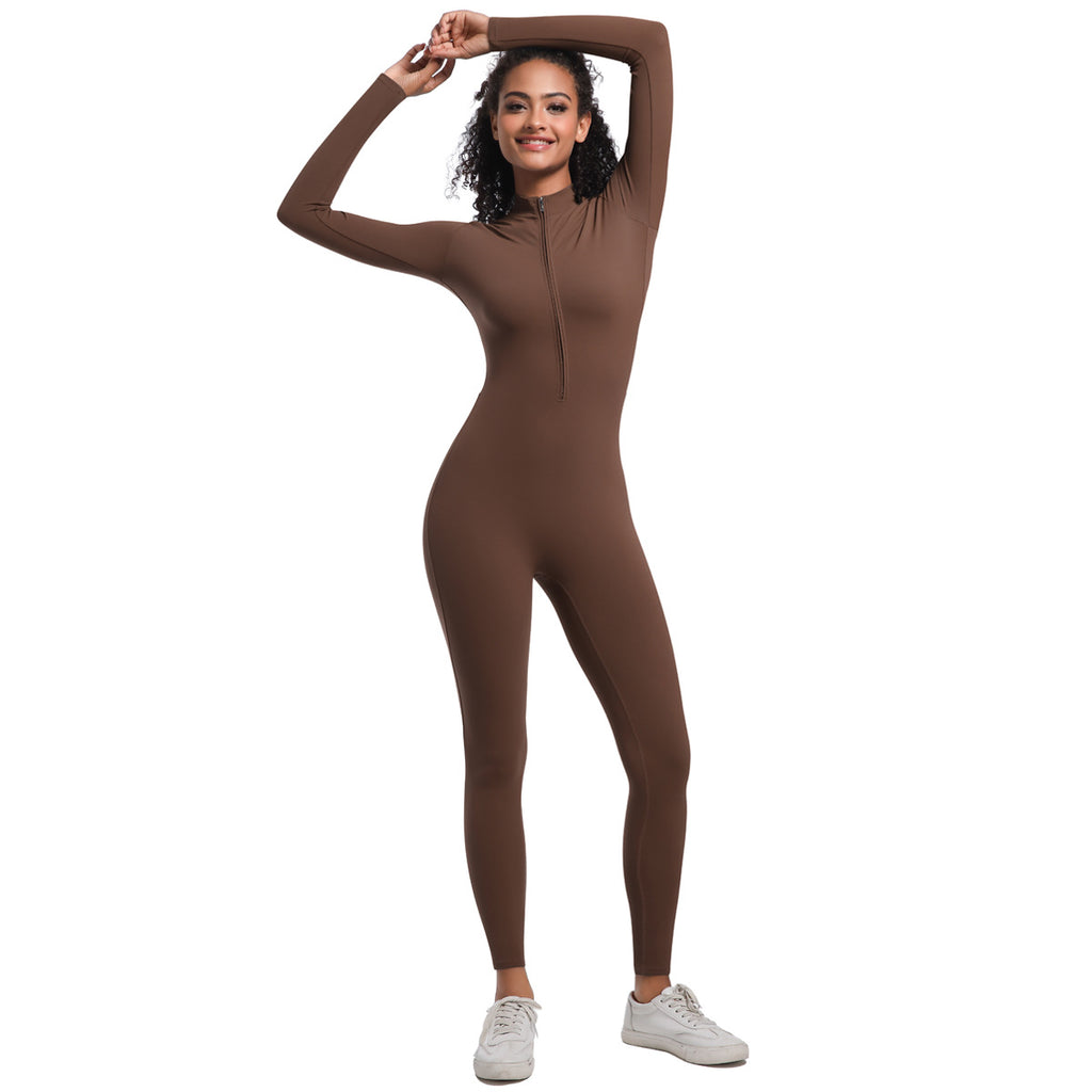 Zippered Yoga Jumpsuit