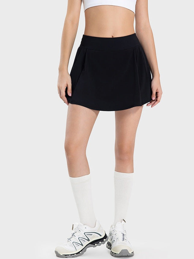 تنورة يوغا رفيعة مطوية