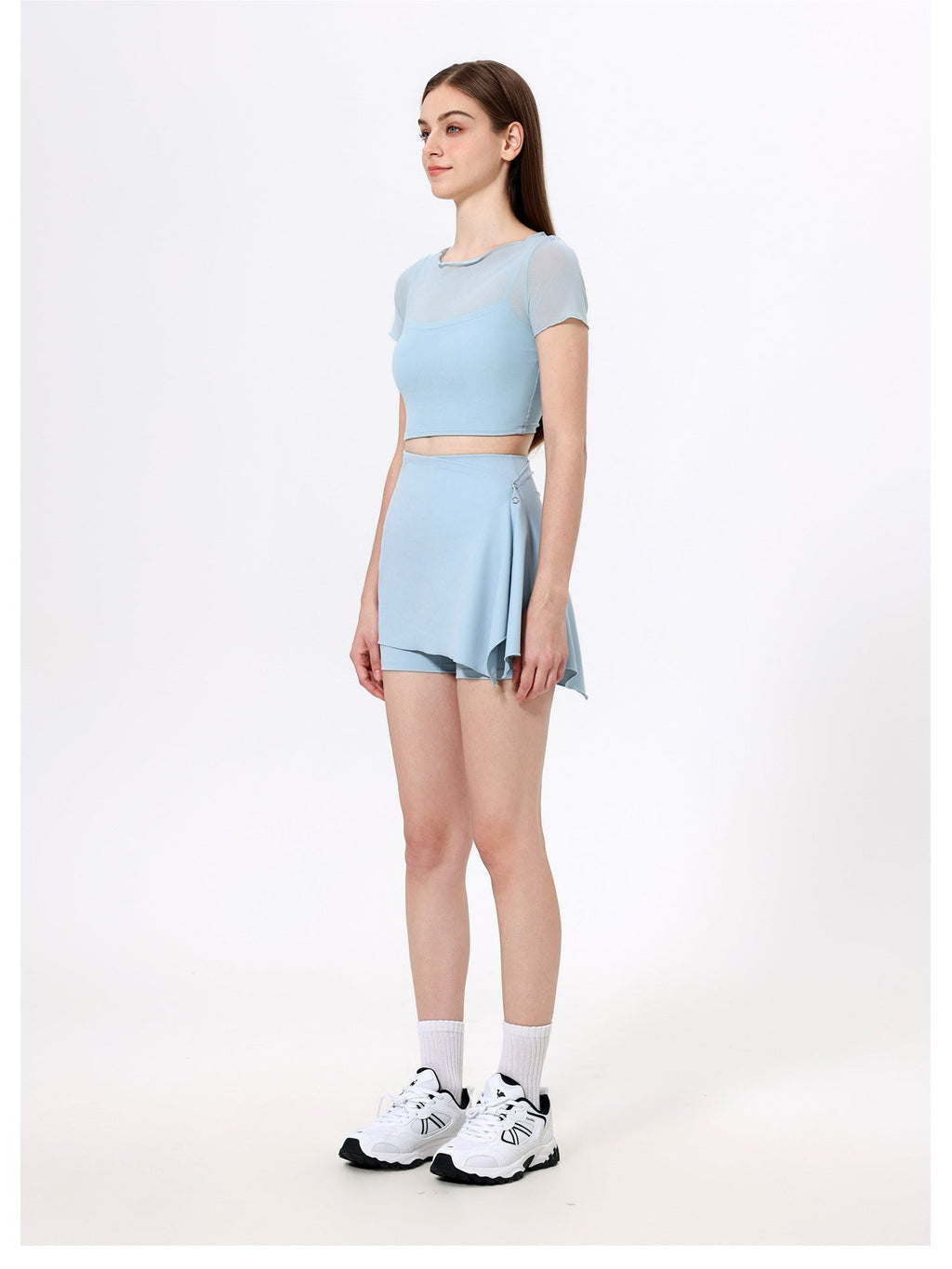 Crop T-Shirt with Chest Pad