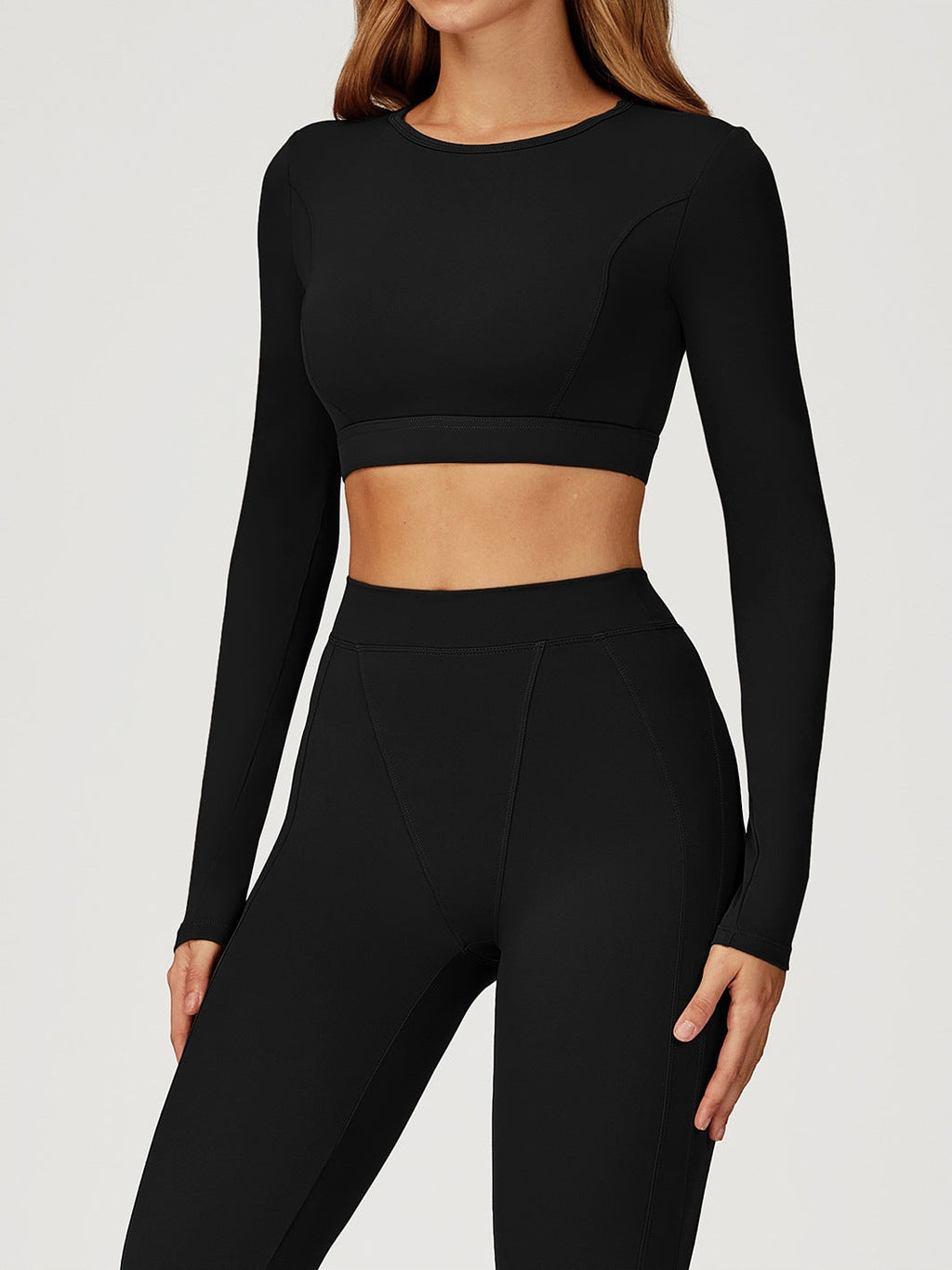 قميص يوغا بأكمام طويلة