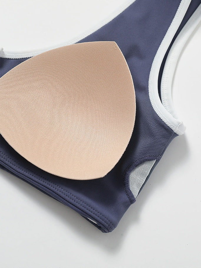 Cropped Wide-Shoulder Sports Bra