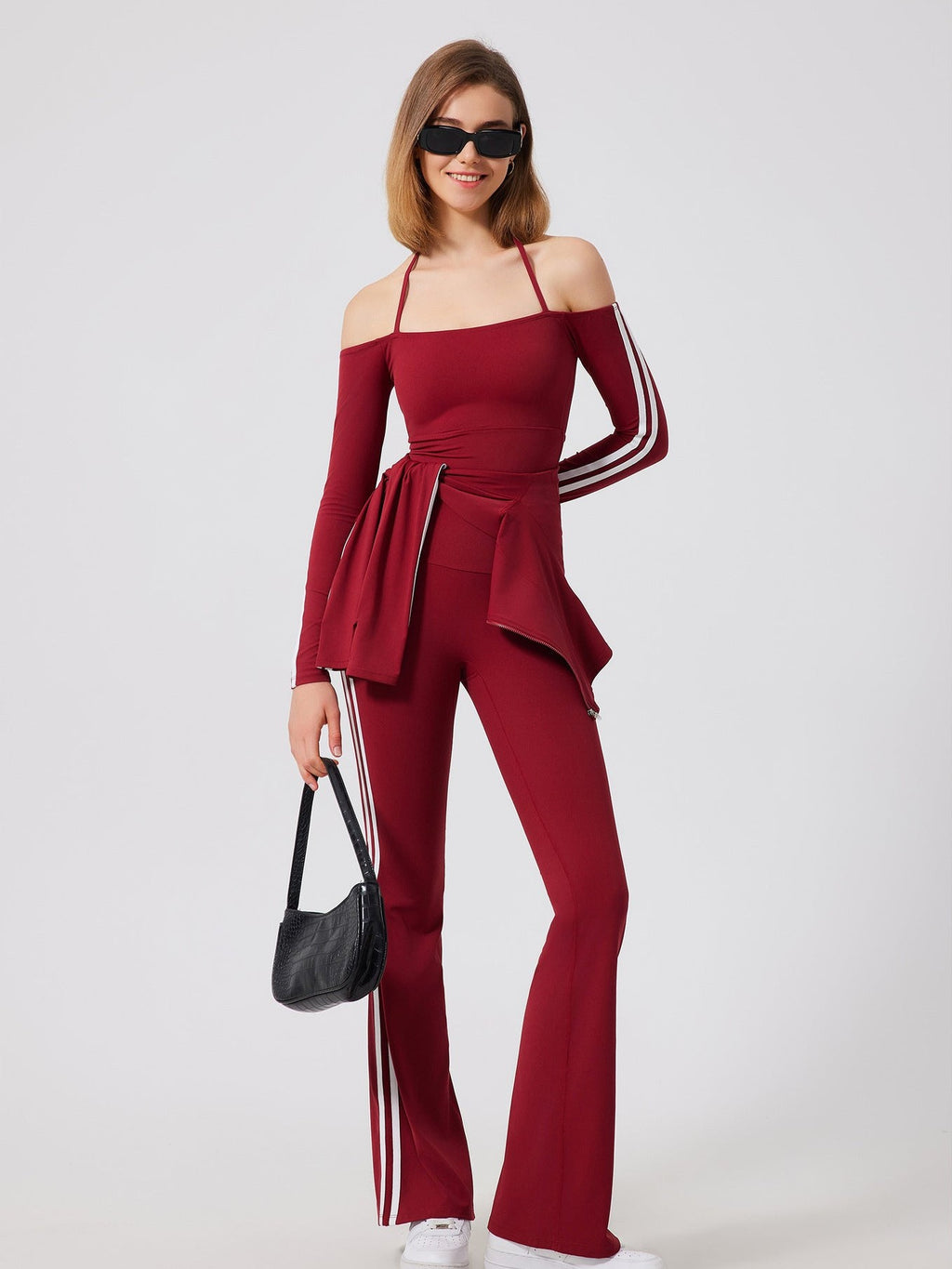 سترة الجري بسحاب