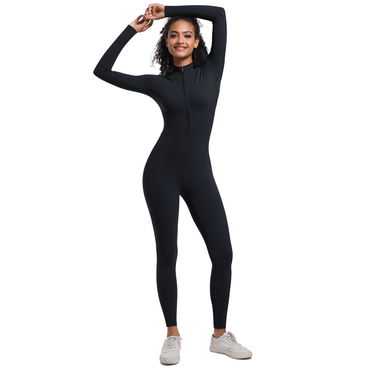 Zippered Yoga Jumpsuit