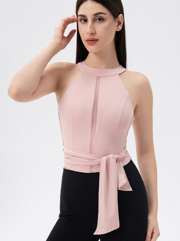 سترة يوغا مزودة بوسادة صدر برباط