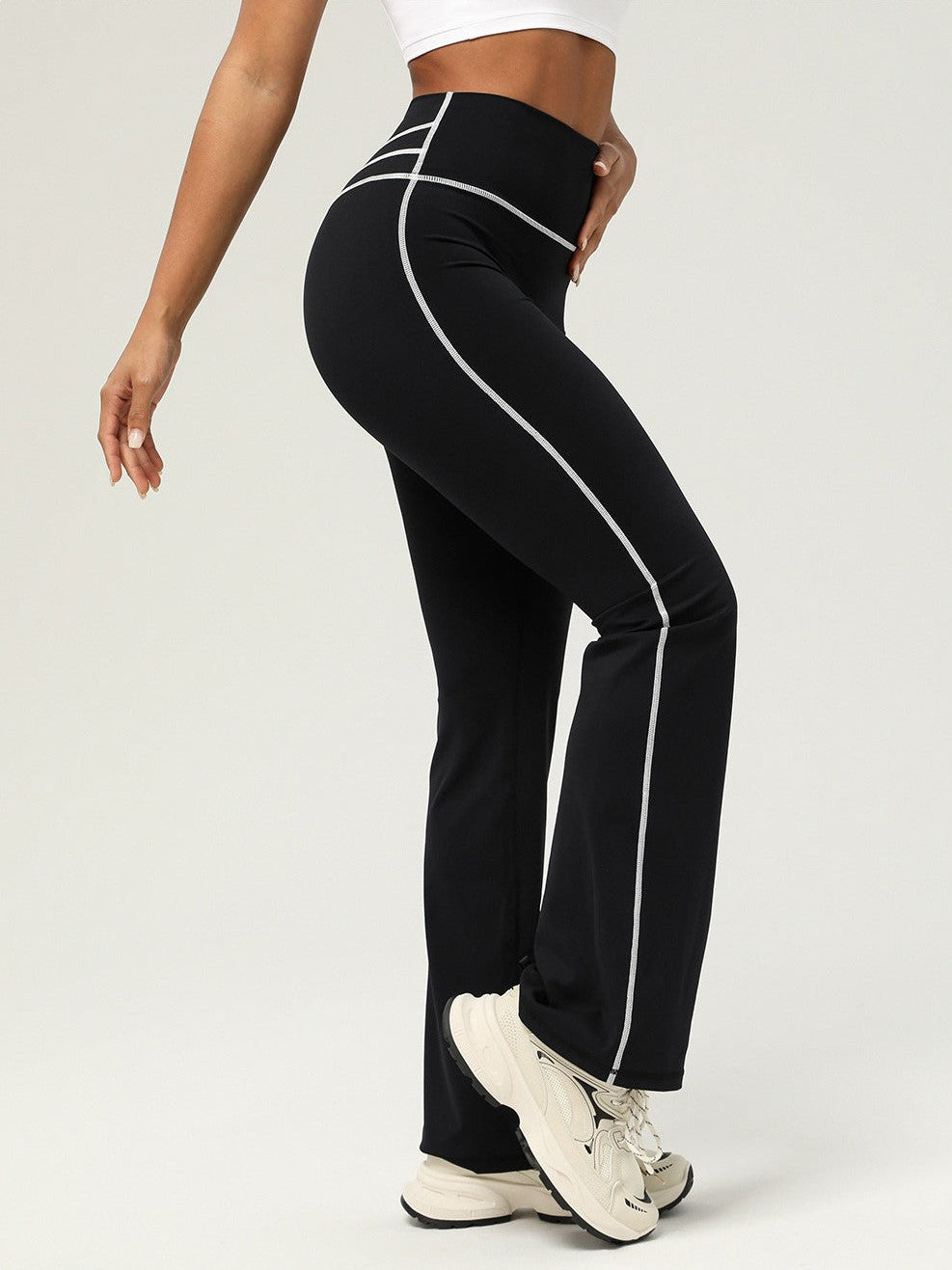 Bell Bottom High-Waist Pants