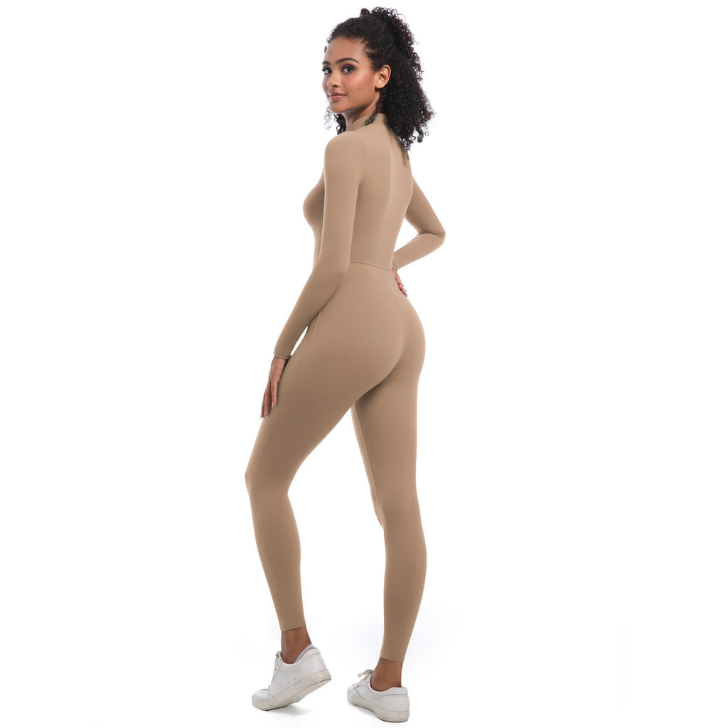 Zippered Yoga Jumpsuit