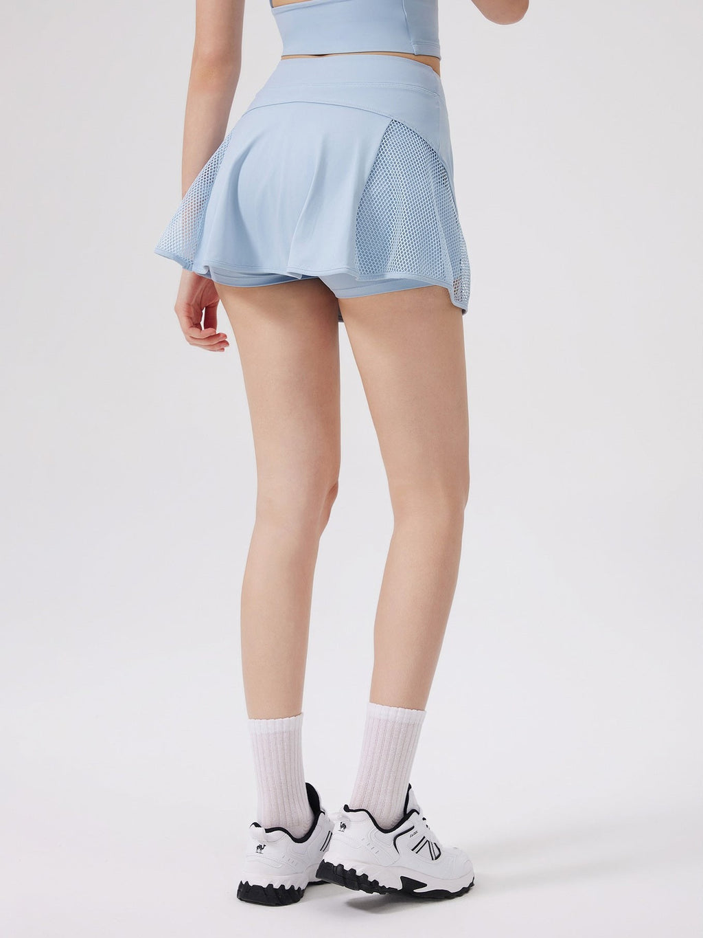 Three Dimensional Mesh Cutout Skirt