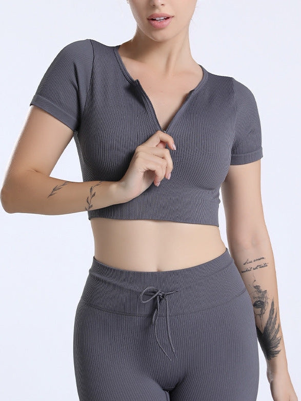 Green Nude Feel Yoga Vest]]