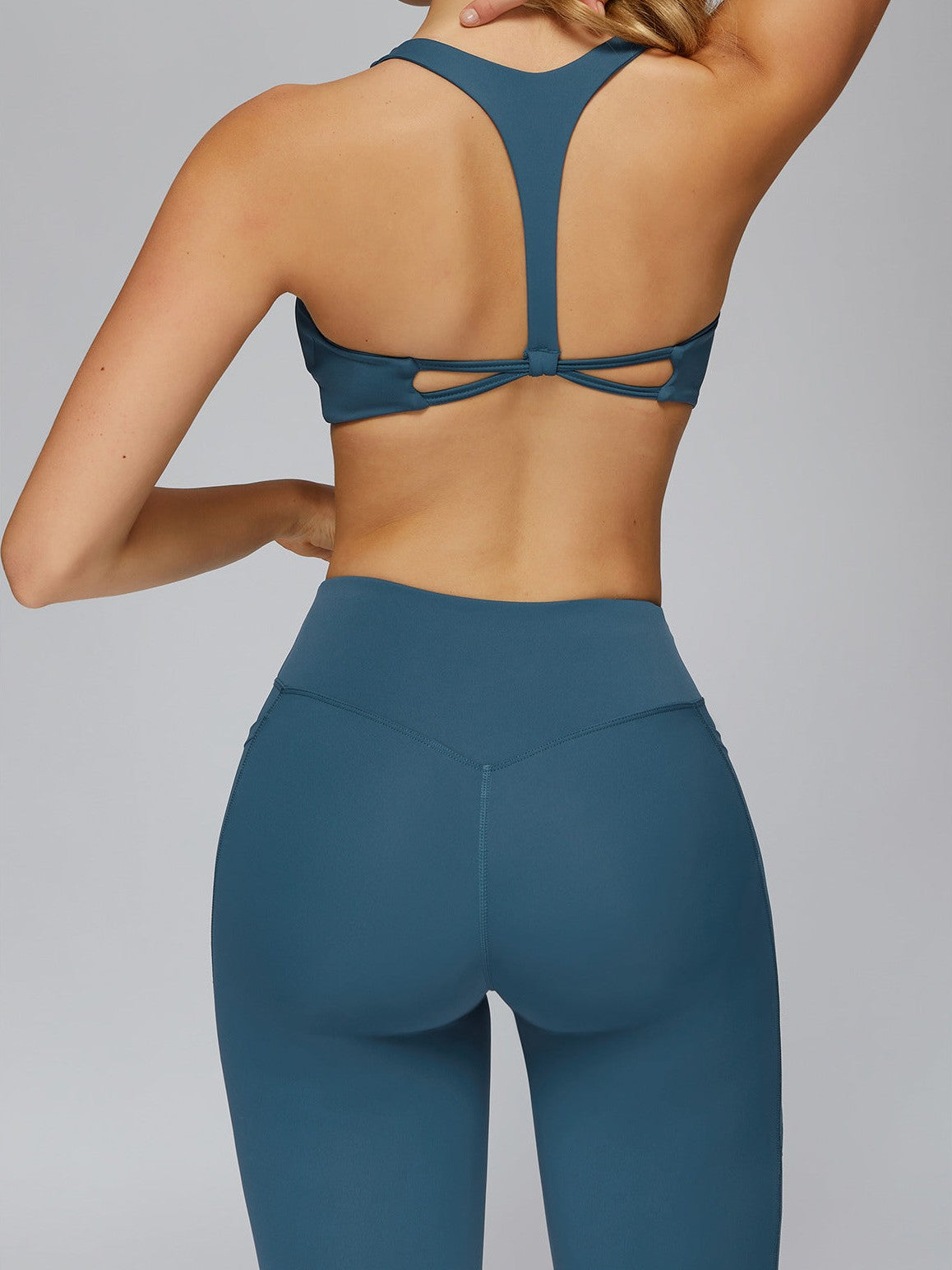 Pleated Backless Yoga Bra