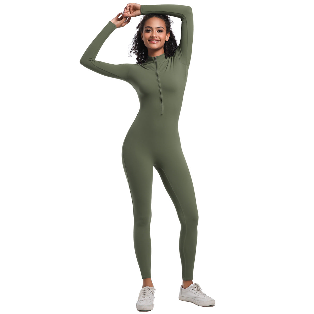 Zippered Yoga Jumpsuit