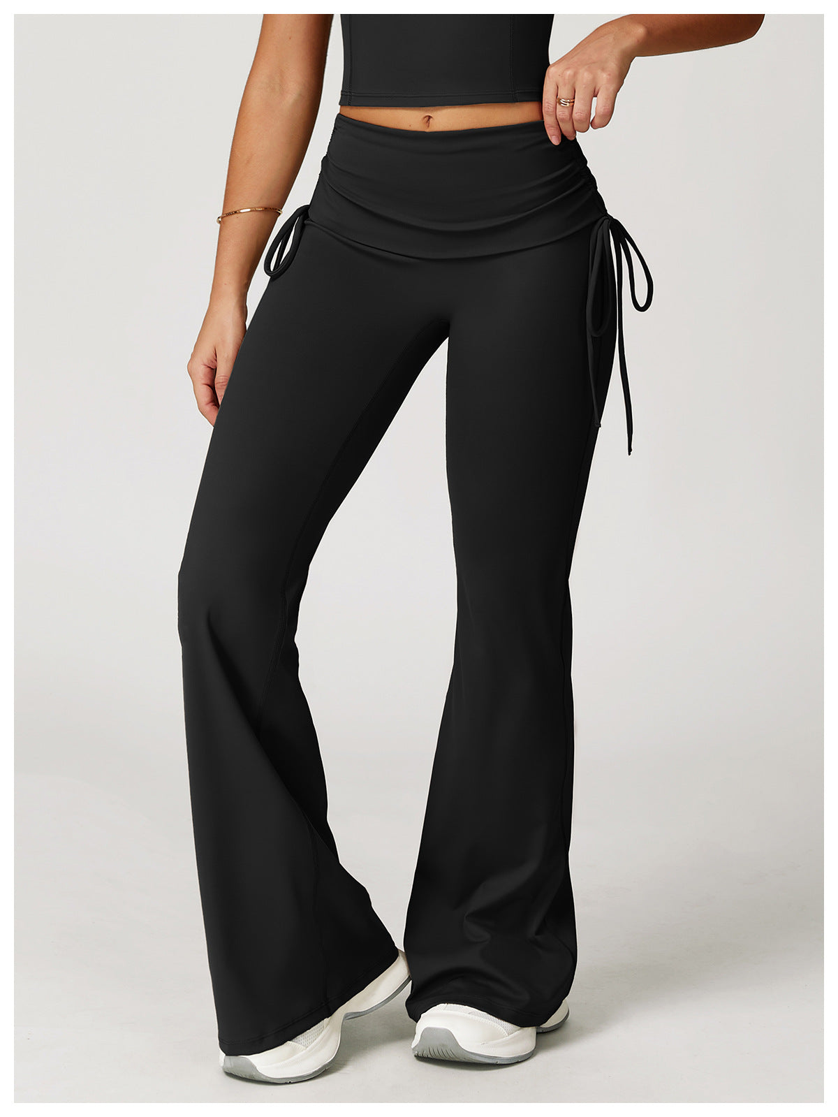 بنطلون واسع بخصر مرتفع