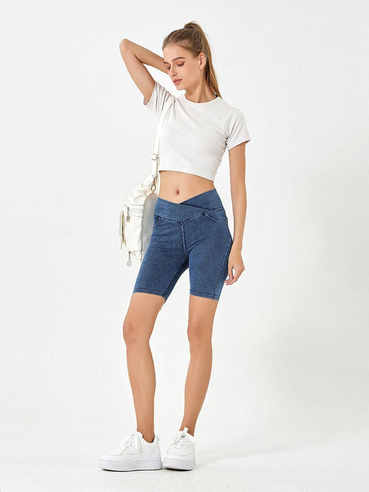 Cross High Waist Shorts