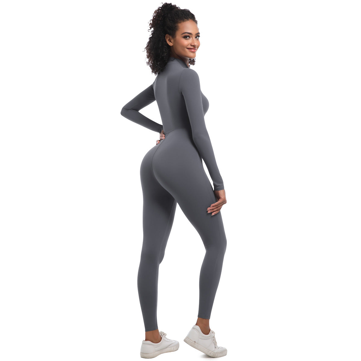 Zippered Yoga Jumpsuit