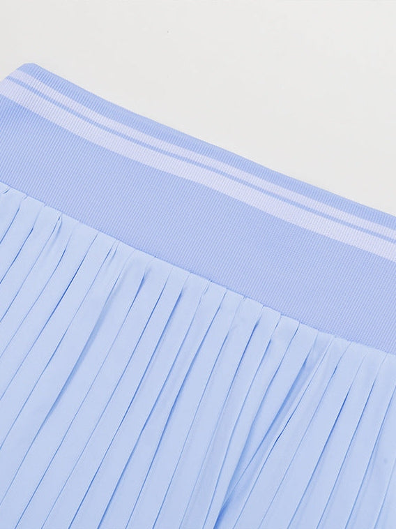 تنورة تنس مطوية بخصر مرتفع