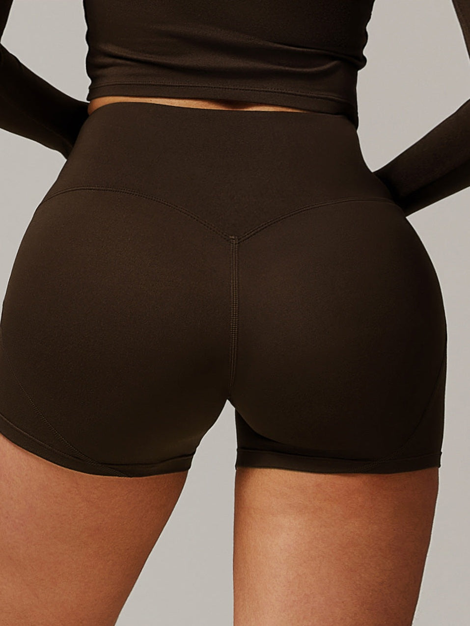 Yoga-Shorts mit hohem Bund