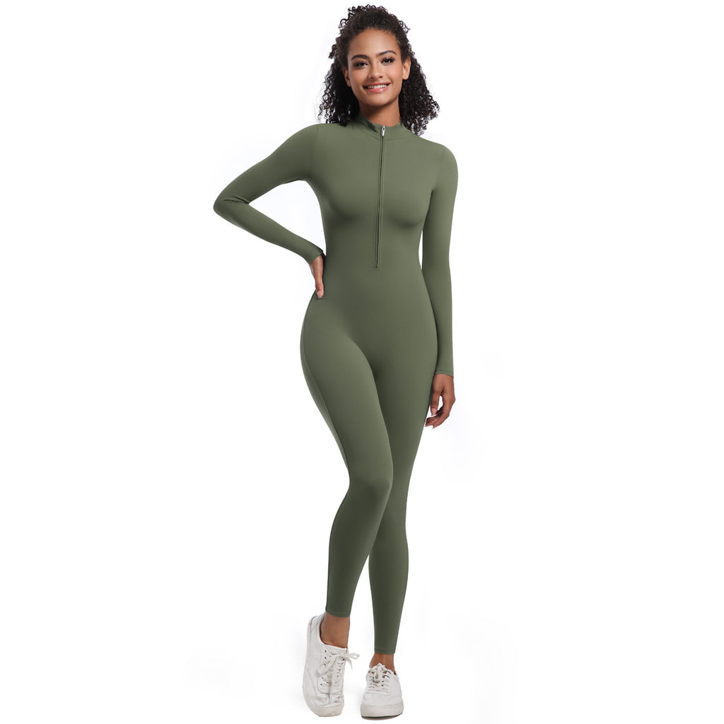 Zippered Yoga Jumpsuit