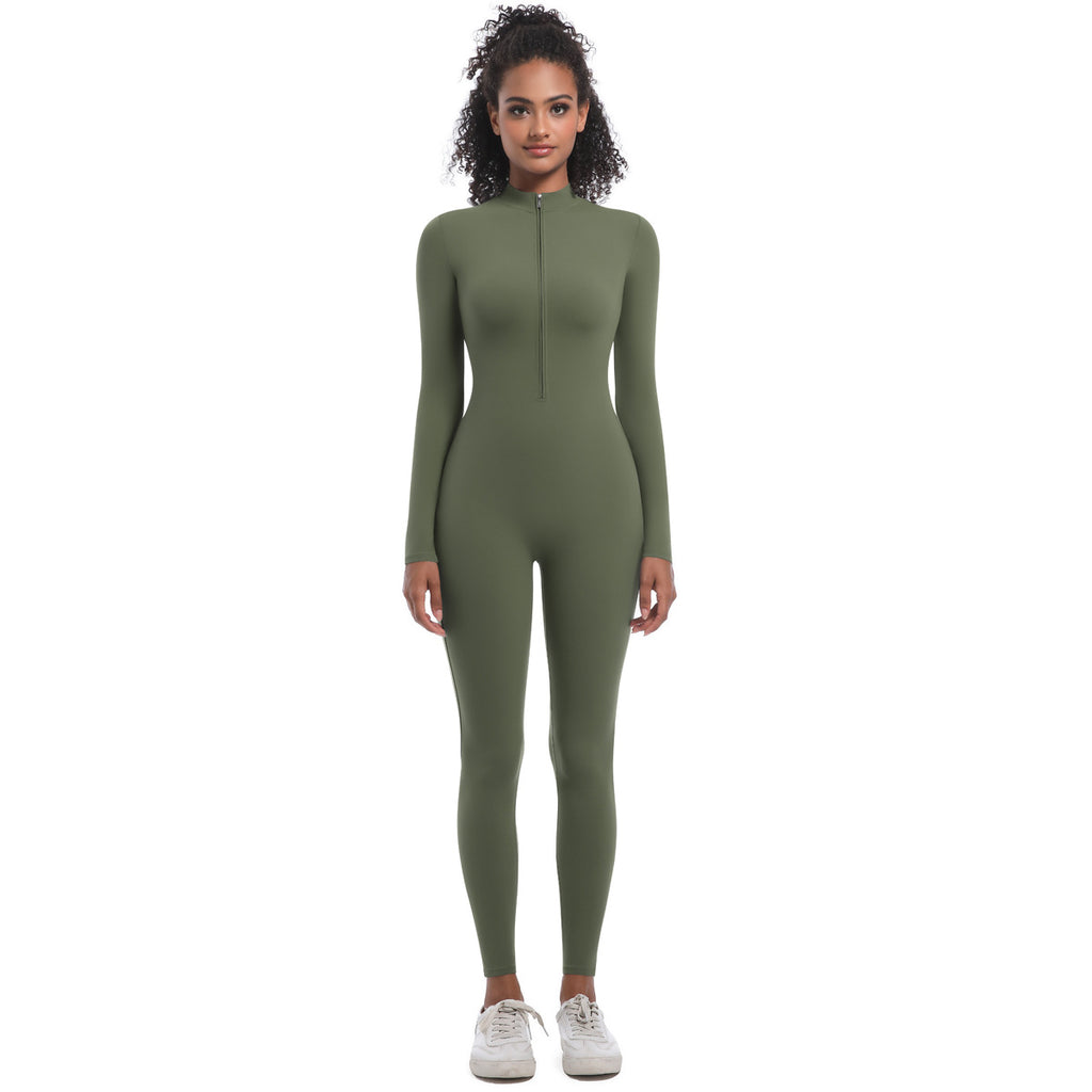 Zippered Yoga Jumpsuit