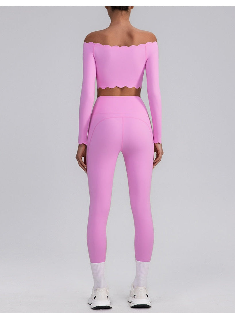 حمالة صدر رياضية بأكمام طويلة مكشوفة الكتفين