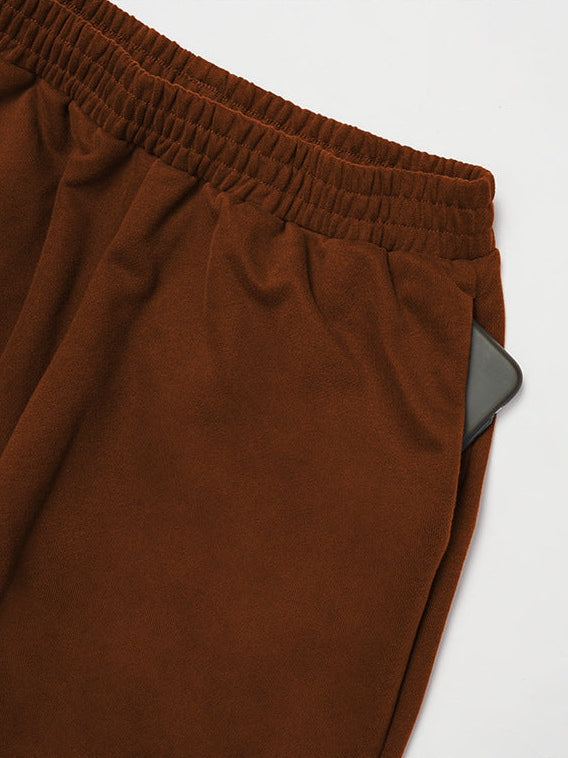 بنطال رياضي واسع الساق بخصر عالٍ