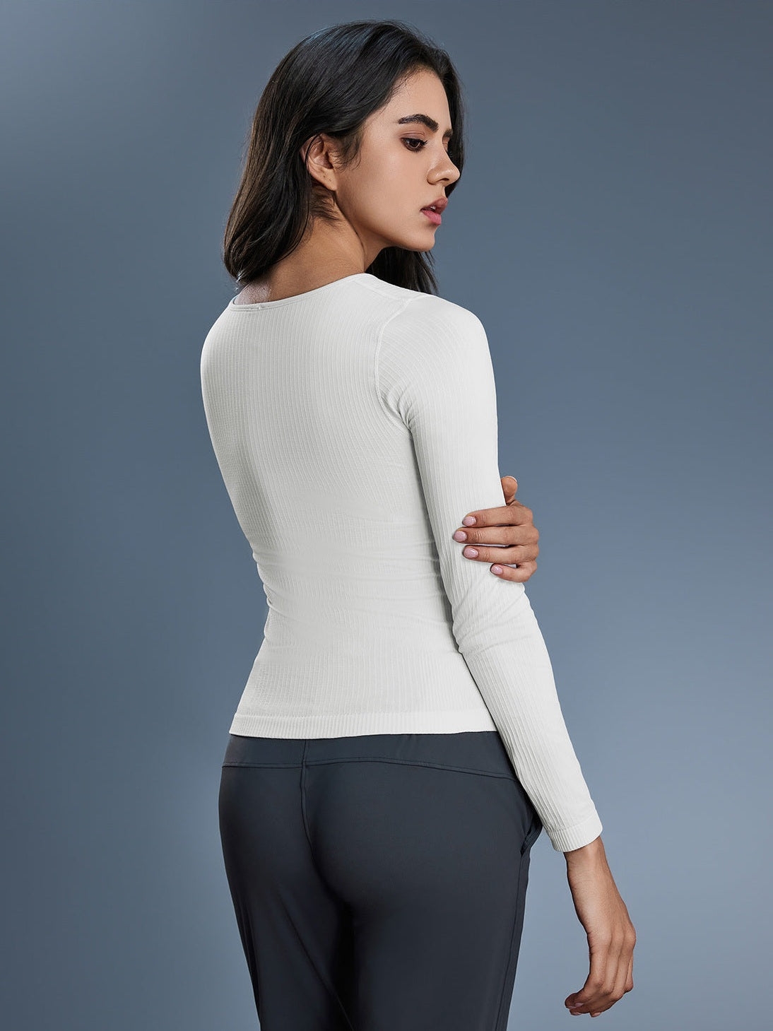 Square-Neck Long Sleeve Top