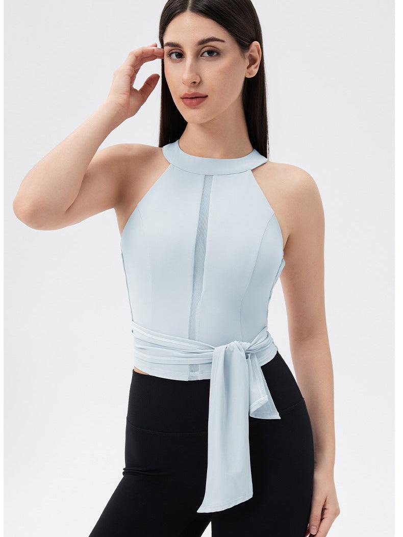 سترة يوغا مزودة بوسادة صدر برباط