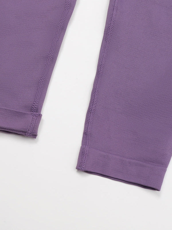 بنطال يوغا عالي الخصر بدون درزات